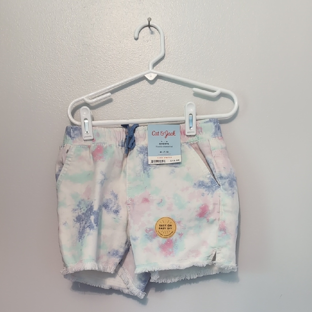 Cat & Jack Pink and Blue Tie-Dye Shorts
